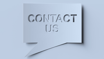 Image of word bubble that says Contact Us