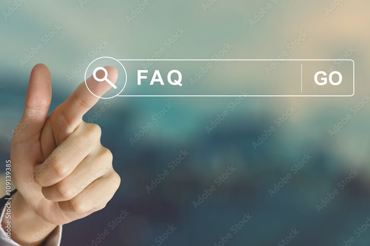 Finger pointing to FAQ